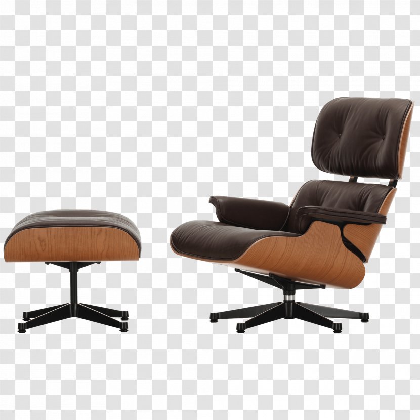Eames Lounge Chair Wood And Ottoman Charles Ray Foot Rests Transparent PNG