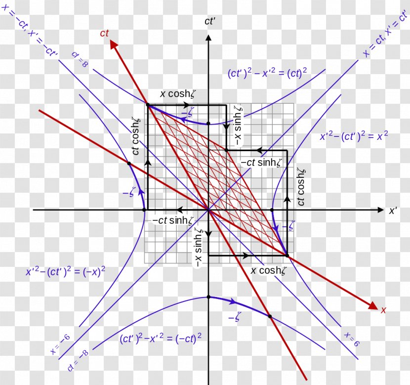 Lorentz Transformation Minkowski Diagram Hyperbolic Function Hyperbola - Symmetry - Angle Transparent PNG