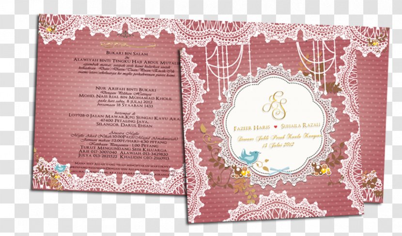Color Kad Kahwin Lovely Wedding Invitation - Paper - KAD KAHWIN Transparent PNG