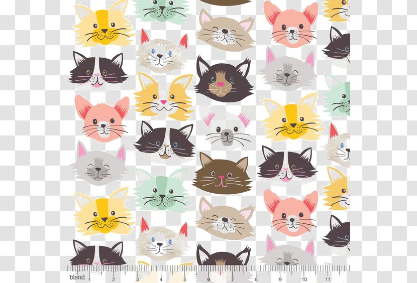 Cat Kitten Dog Textile Pattern - Small To Medium Sized Cats - Avatar Transparent PNG