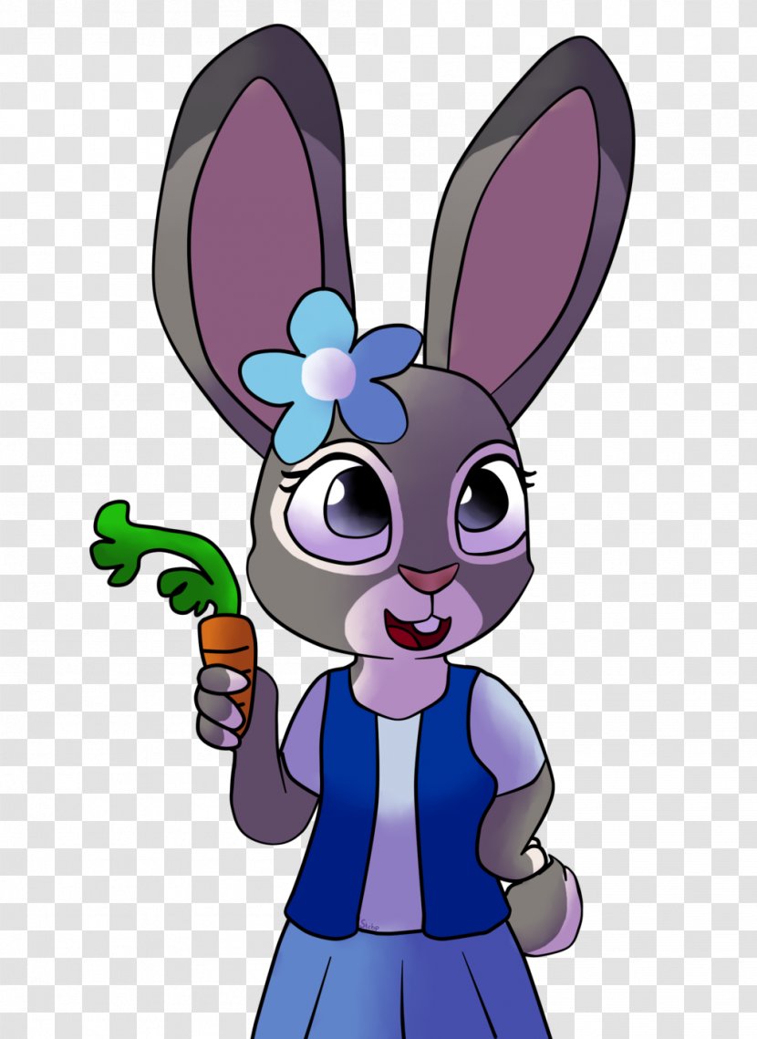 Easter Bunny Hare Lt. Judy Hopps Art Rabbit - Watercolor Transparent PNG
