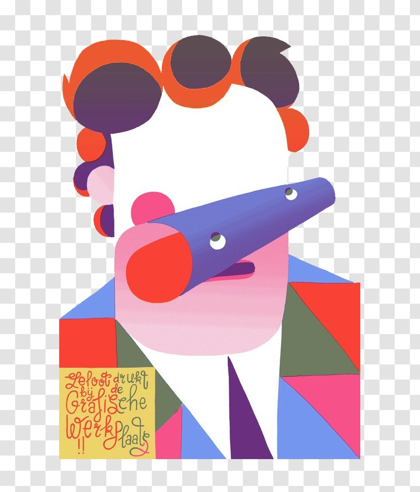 Illustrator Poster Graphic Design Illustration - Red - Cartoon Color Polygon Man Transparent PNG