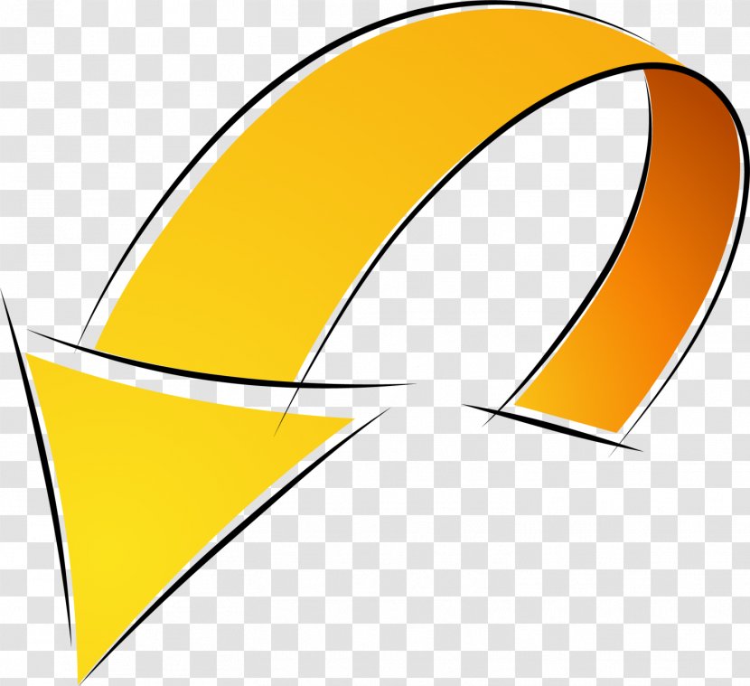 Yellow Arrow Arah - Symbol - Hand Painted Transparent PNG