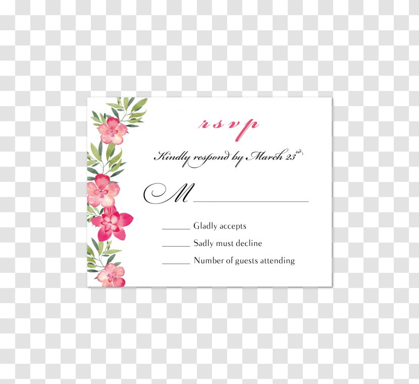 Wedding Invitation Floral Design Petal Cut Flowers - Enveloper Front Transparent PNG