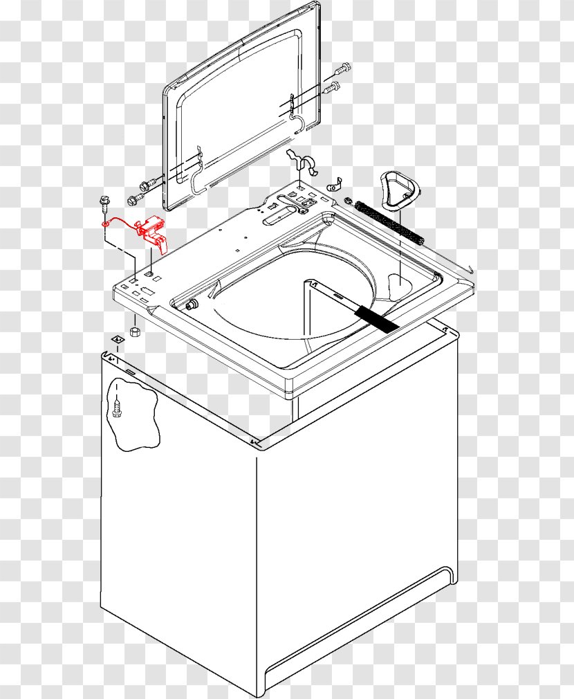 Product Design Drawing Bathroom Kitchen - Furniture - Washing Machine Top View Transparent PNG