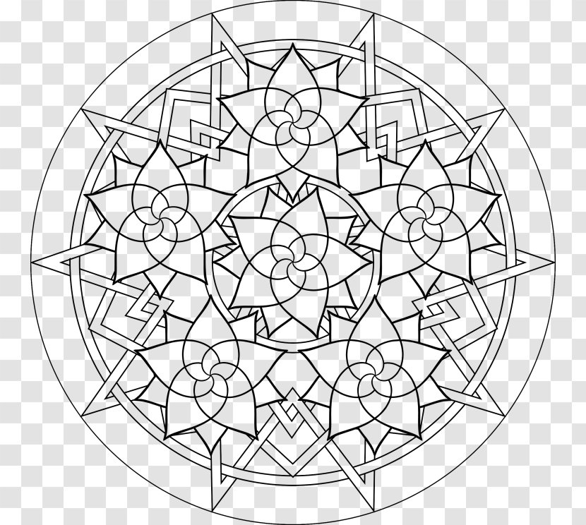 Grown Up Coloring Pages Book Mandala Adult Meditation - Creativity - Burning Letter A Transparent PNG