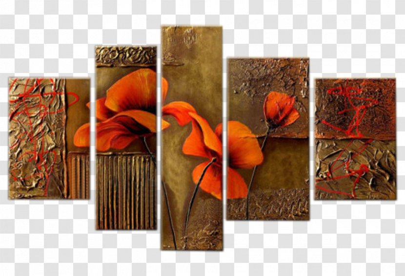 Poppy Flowers Oil Painting Canvas Print Art - Interior Design Services Transparent PNG