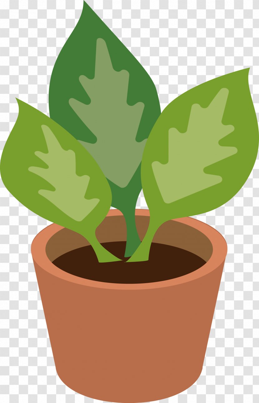 Leaf Flowerpot Design Penjing - Succulent Plant - Bonsai Transparent PNG