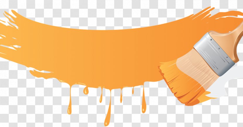 Paintbrush Clip Art - Orange - Painting Transparent PNG