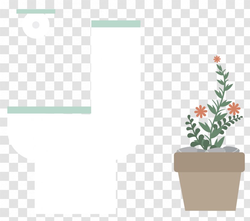 Flowerpot Euclidean Vector - Floral Design - Toilet Material Transparent PNG