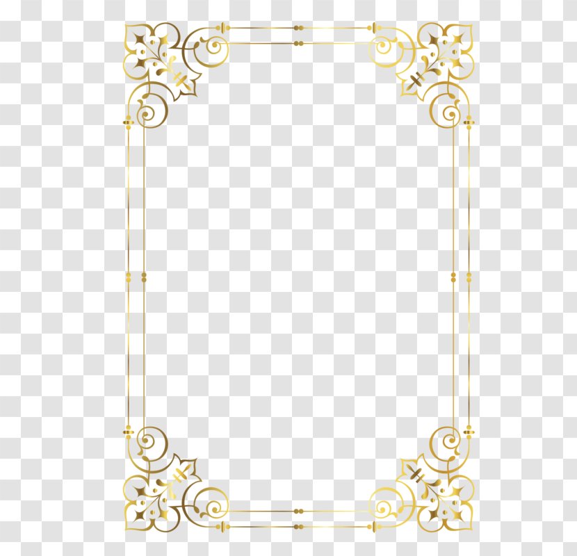 Picture Frame - Text - Gold Transparent PNG