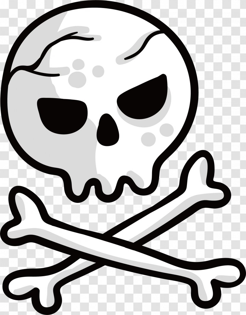 Skeleton Cartoon Clip Art - Skull Of Terror Transparent PNG
