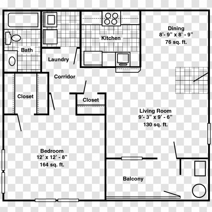 Floor Plan House Bedroom Apartment - Drawing - Bathroom Transparent PNG