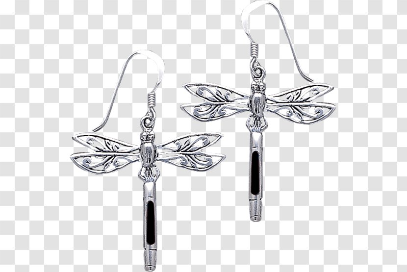 Earring Silver Charms & Pendants Filigree Jewellery - Pendant - Dragonfly Jewelry Transparent PNG