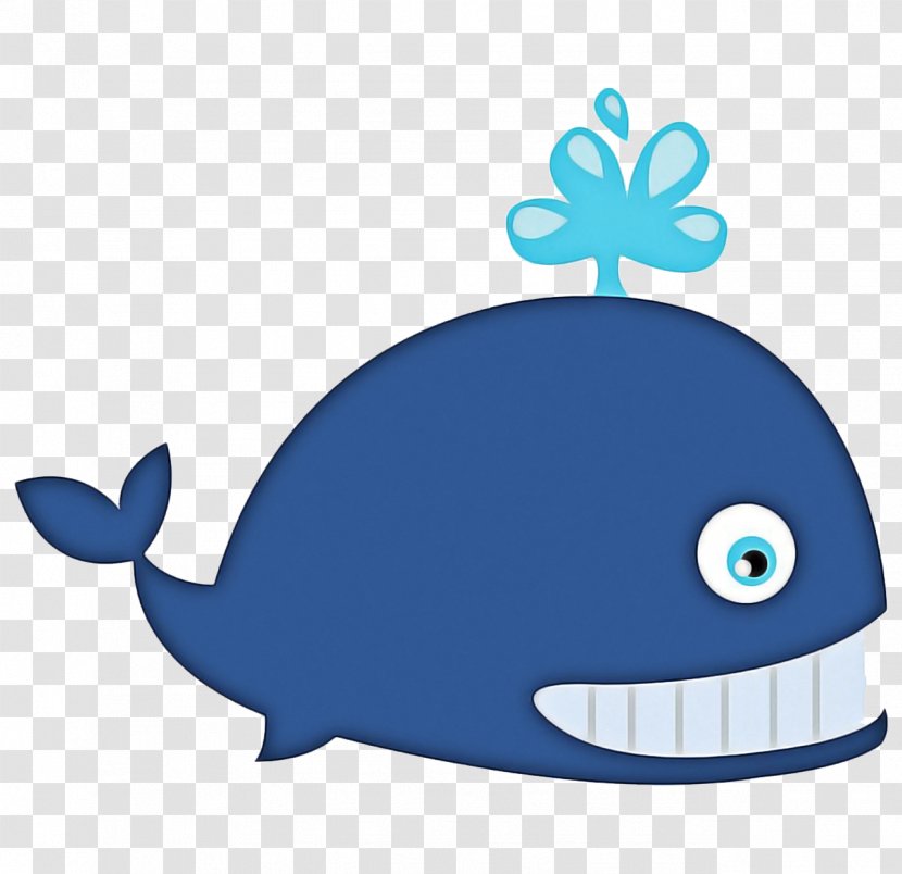 Whale Cartoon - Dolphin - Blue Smile Transparent PNG