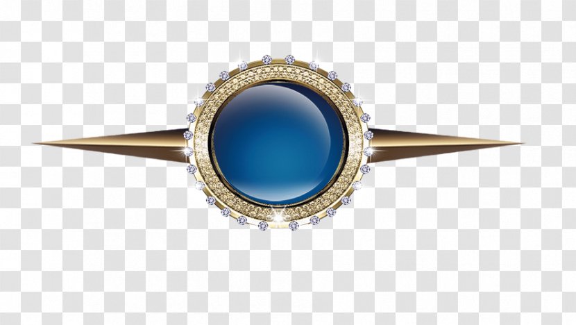 Gemstone Diamond Arrow - Turquoise - Gold Frame Gem Transparent PNG