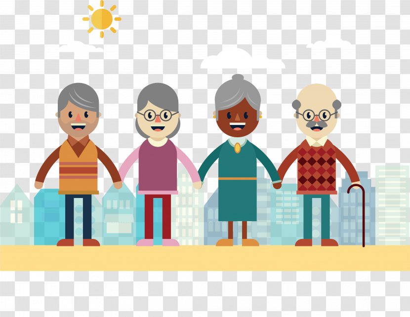 Aged Care Old Age Health Caregiver Home Service - Cartoon - Smiling Man Transparent PNG