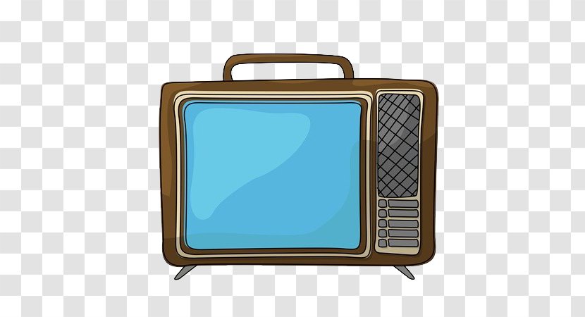 Television Kitsch Retro Style Poster Zazzle - Color - Hand Painted Old TV Transparent PNG