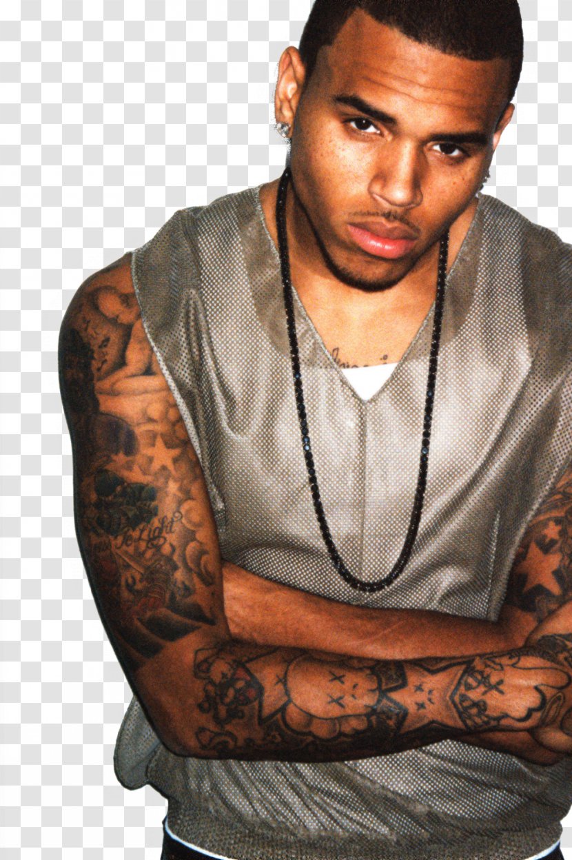 Chris Brown T-shirt Sleeve Tattoo - Heart - Picture Transparent PNG