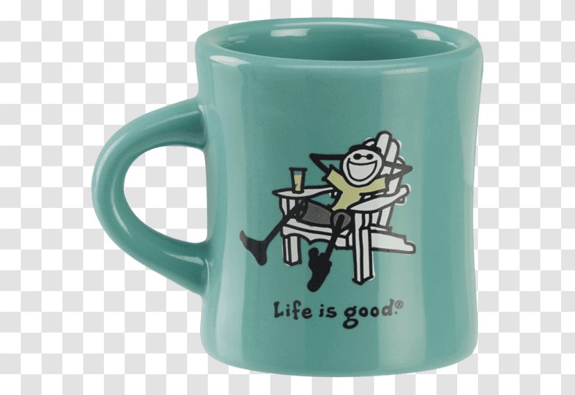 T-shirt Life Is Good Company Mug Coffee Cup - Handle Transparent PNG