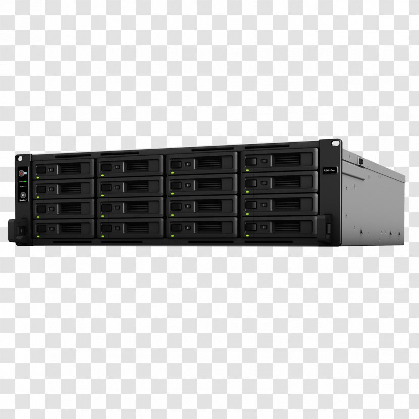 Disk Array Synology RackStation RS2818RP+ 16-Bay Rackmount NAS For SMB Network Storage Systems Inc. - Electronic Device - Diskless Node Transparent PNG