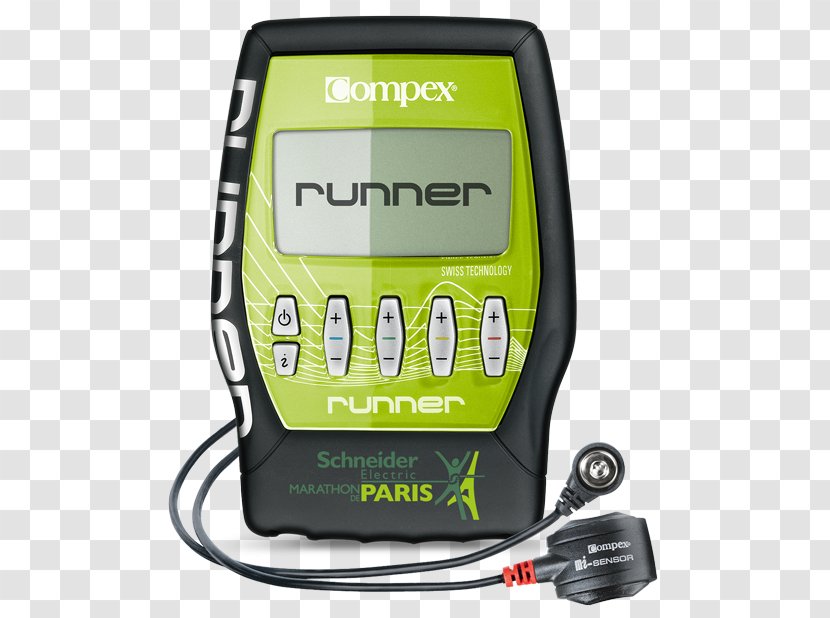 2016 Paris Marathon Running Electrical Muscle Stimulation Sport - Electronics - Electric Green Transparent PNG