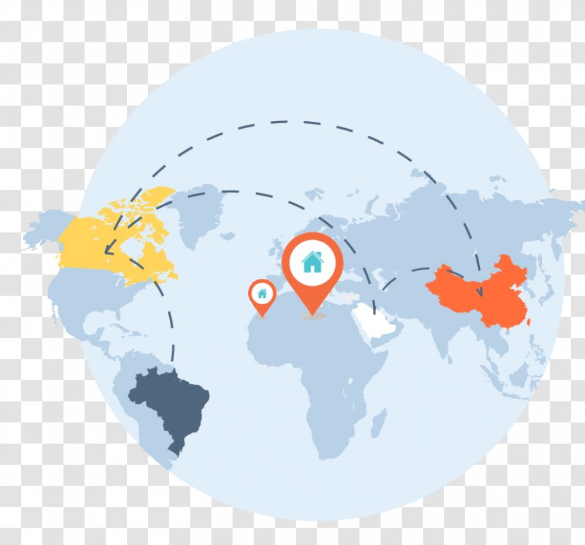 Country United States Map Russia North Korea - Social Media Globe Transparent PNG