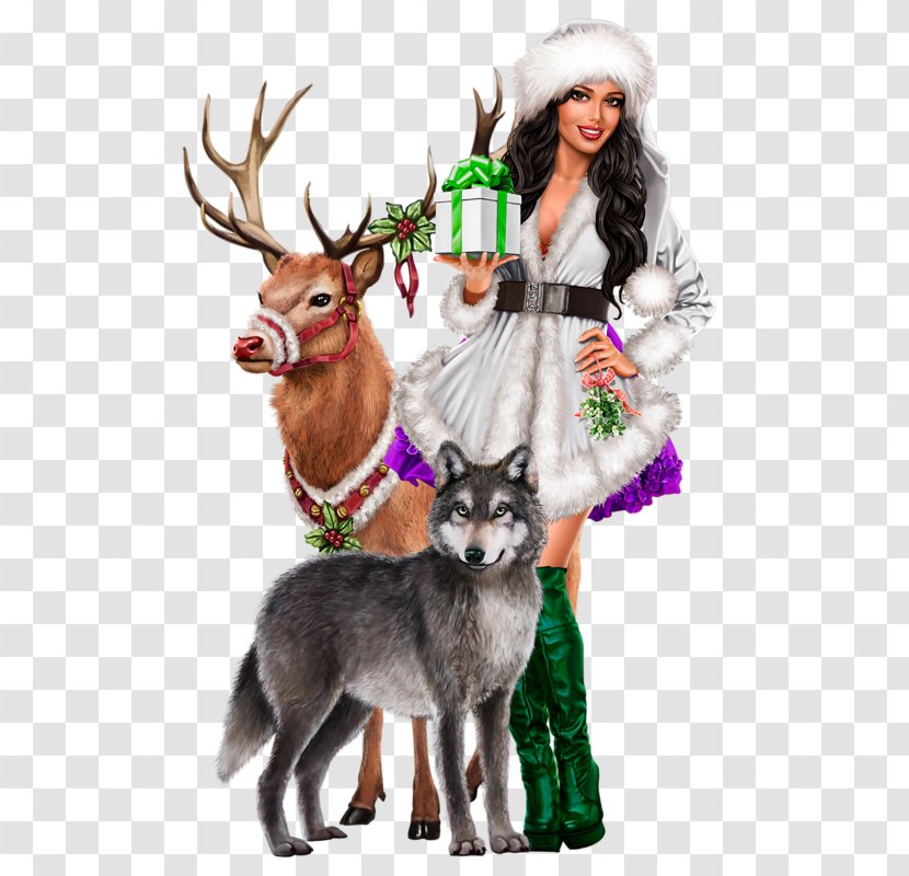 Christmas And New Year Background - Reindeer - Costume Fictional Character Transparent PNG