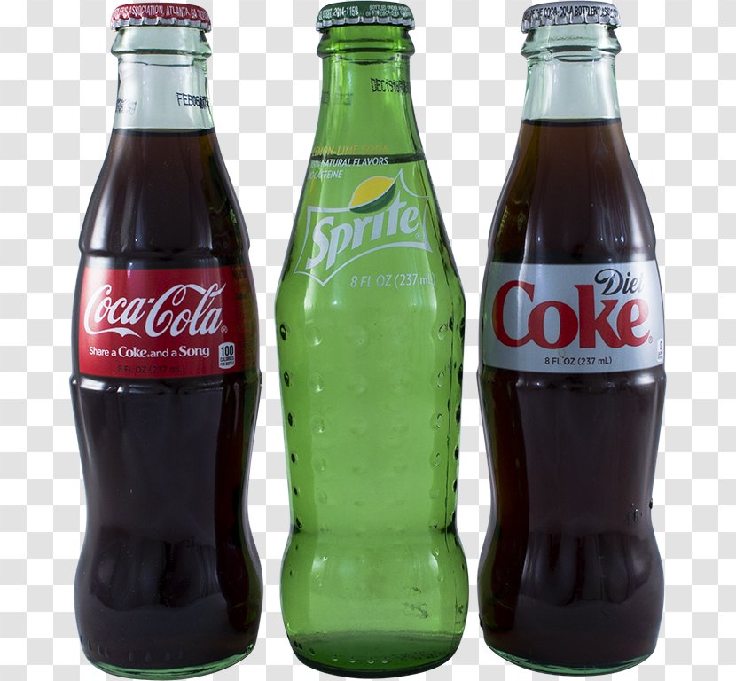 Coca-Cola Fizzy Drinks Sprite Glass Bottle - Cherry Black Tea Caffeine Transparent PNG