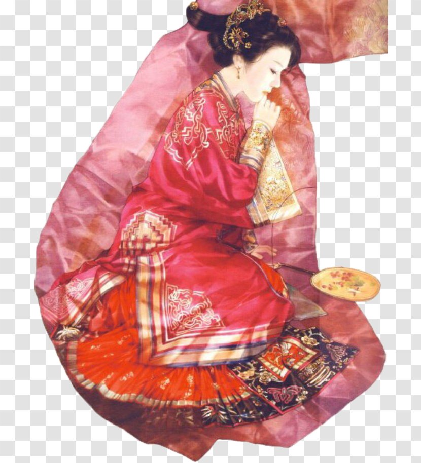 Artist Chinese Art Painting Illustration - History Of China - Sleeping Bride Transparent PNG