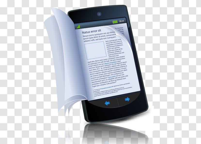 E-book Mobile Phones Smartphone - Book Cover Transparent PNG