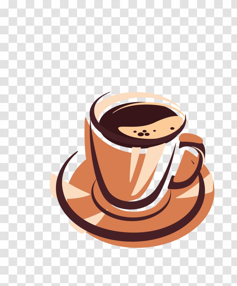 Coffee Cafe Drawing Cartoon - Drink - Hand-painted Transparent PNG