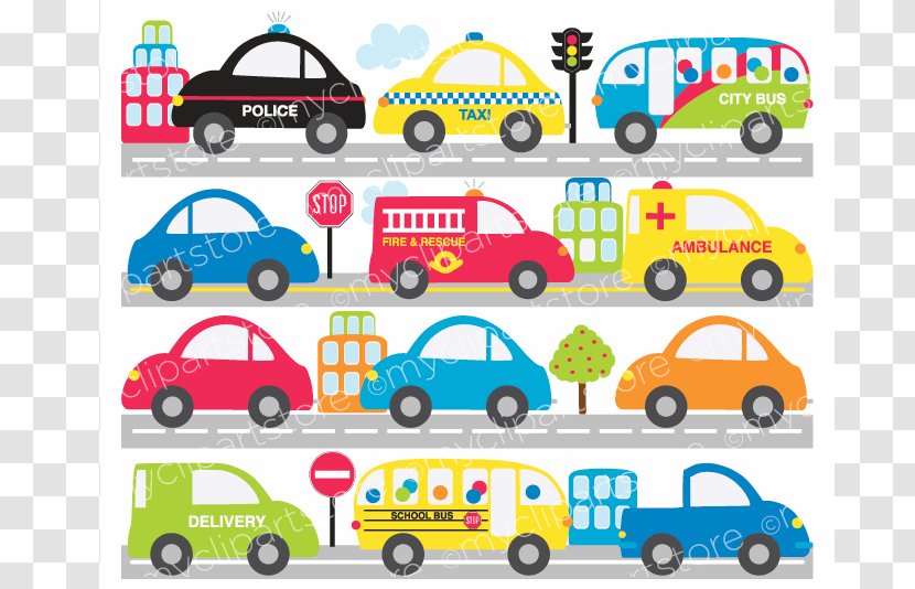 City Car Bus Vehicle Clip Art - Emergency - Transportation Vector Transparent PNG