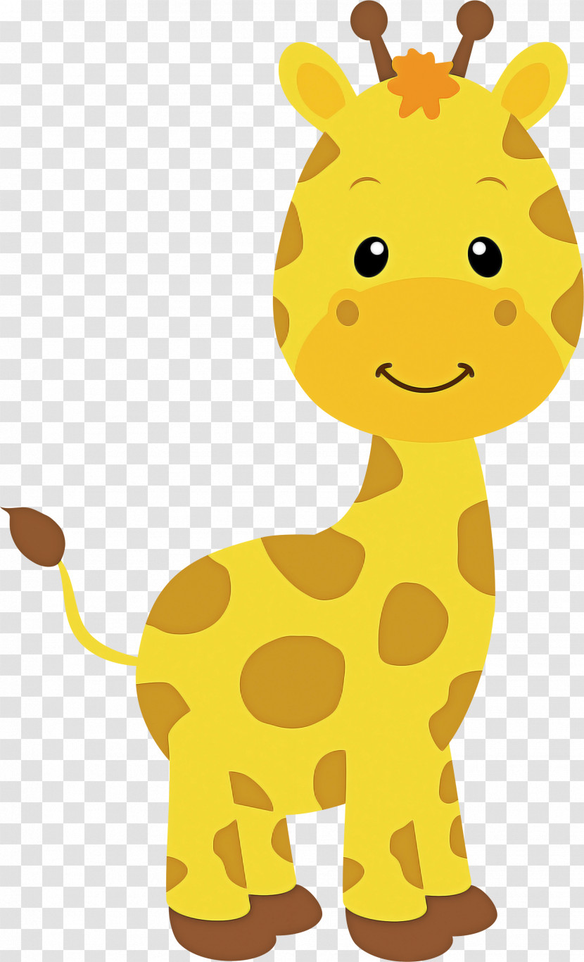 Giraffe Giraffidae Yellow Animal Figure Cartoon Transparent PNG