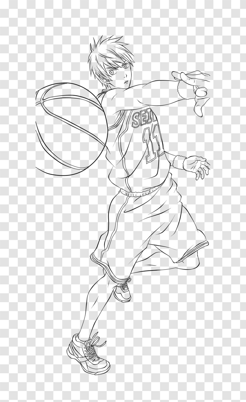 Seijūrō Akashi Kuroko's Basketball Line Art Sketch - Cartoon - Watercolor Transparent PNG