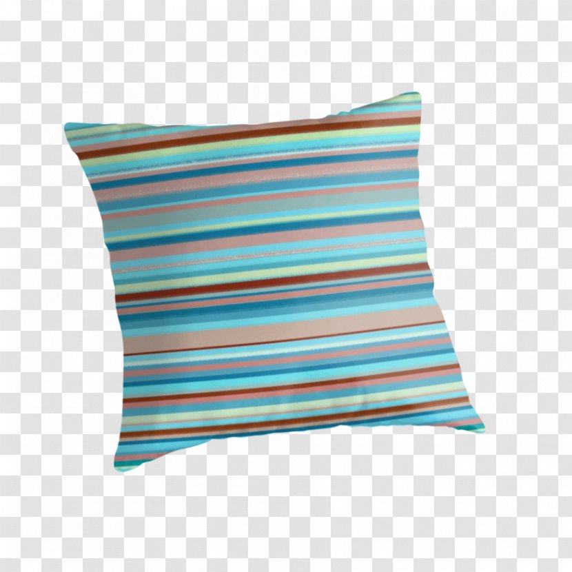 Throw Pillows Turquoise Cushion Teal - Aqua - Horizontal Line Transparent PNG