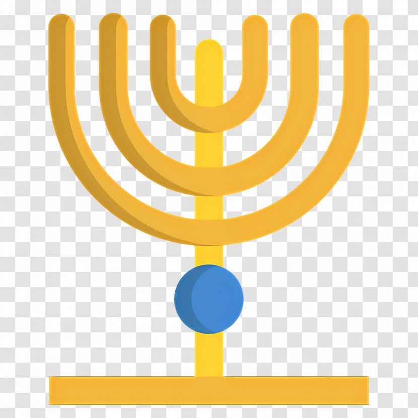 Hanukkah Menorah - Menorah With Blue Circle Transparent PNG