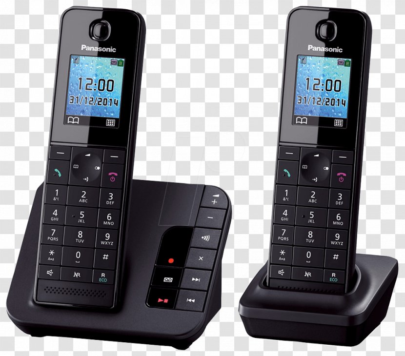 Cordless Telephone Panasonic Digital Enhanced Telecommunications Mobile Phones - Gadget - Answering Machine Transparent PNG