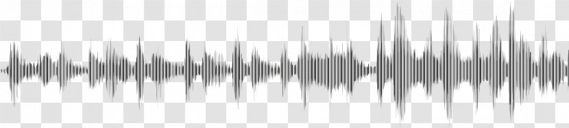 Digital Audio Sound Wave Clip Art - Monochrome Transparent PNG