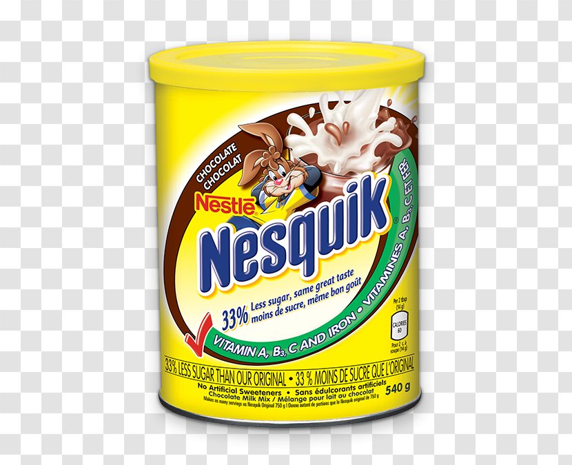 Chocolate Milk Nesquik Syrup Food - Sugar Transparent PNG