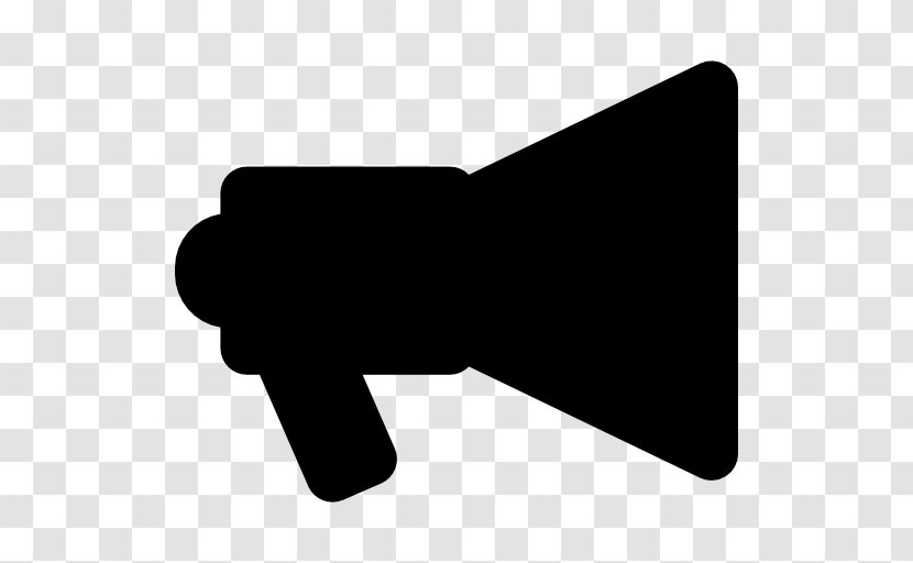 Megaphone Loudspeaker - Black And White Transparent PNG