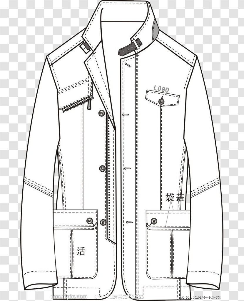 Clothing Jacket Outerwear Dress Collar - Top - Men's Jackets Transparent PNG