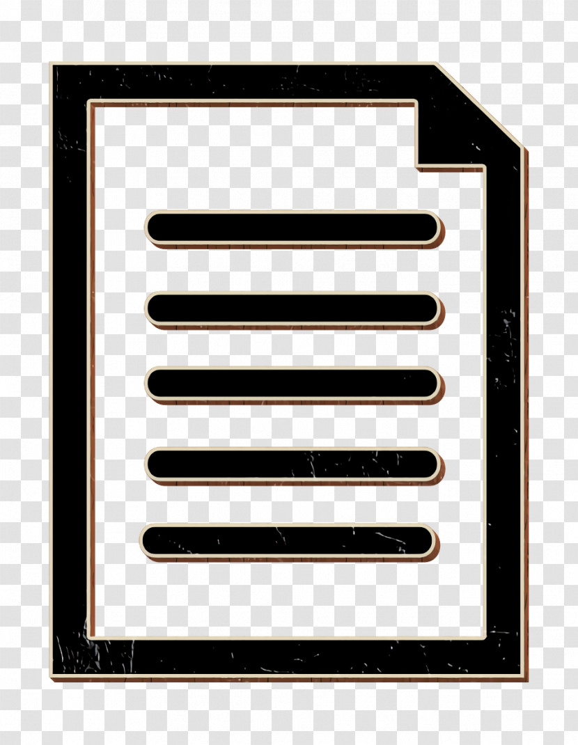 Document Symbol With Text Lines Icon Data Icons Icon Interface Icon Transparent PNG