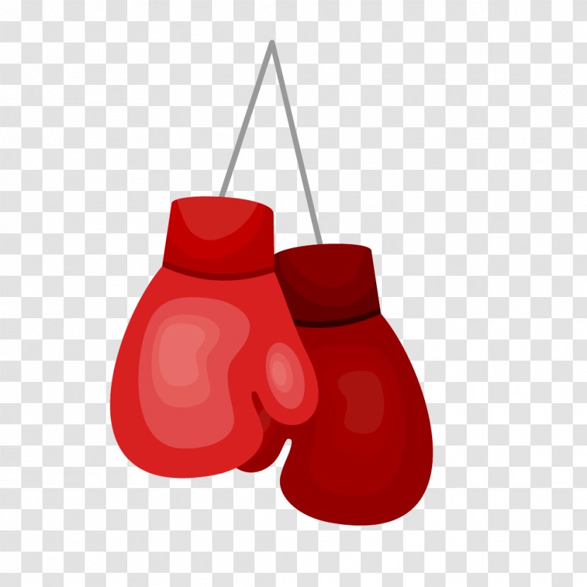 Boxing Glove - Equipment - Red Gloves Competition Transparent PNG
