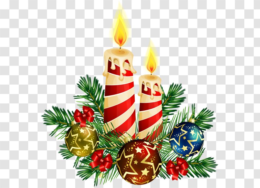 Christmas Decoration Candle Tree Clip Art - Eve - Candles Pic Transparent PNG