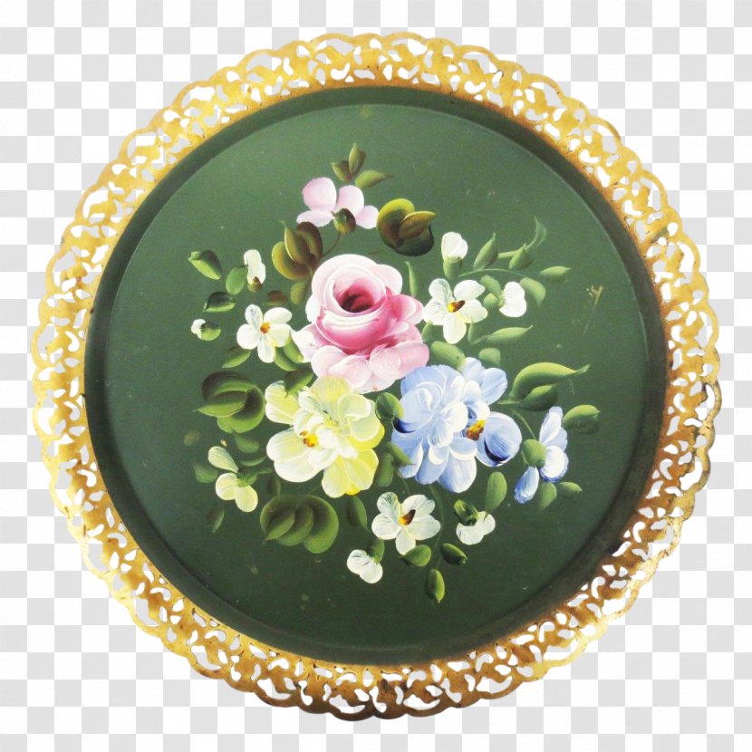 Flower Floral Design Platter Plate Porcelain - Flowerpot - Hand-painted Material Transparent PNG