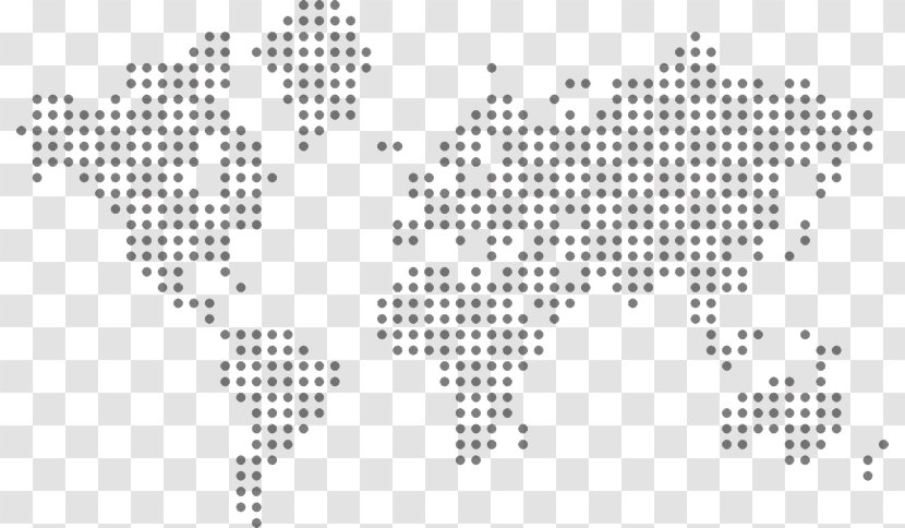 World Map Globe Dot Distribution - Cartoon - Dotted Transparent PNG