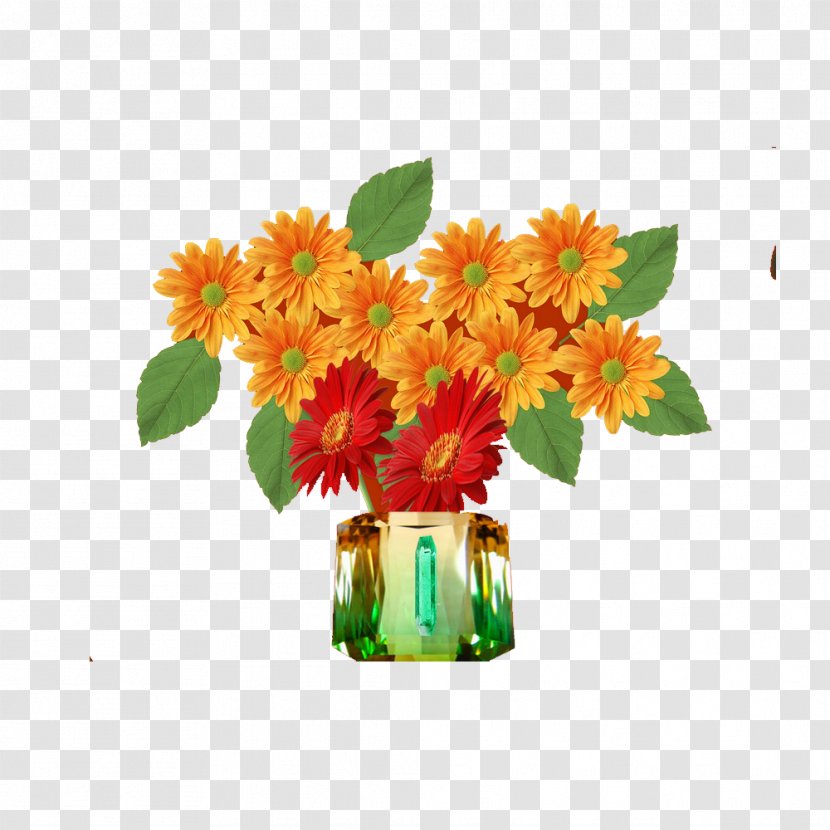 Flower Warme Farbe - Yellow - Bouquet Of Flowers Transparent PNG