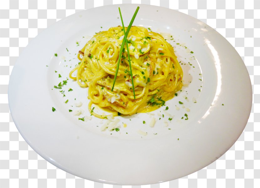 Taglierini Jimoco Café & Pasta Salad Vegetarian Cuisine - Meal - Carbonara Transparent PNG