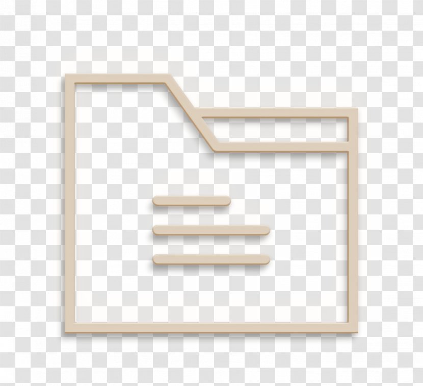 Folder Icon Essential Set - Paper Product Beige Transparent PNG